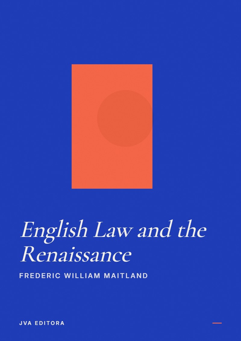 Εξώφυλλο του English Law and the Renaissance