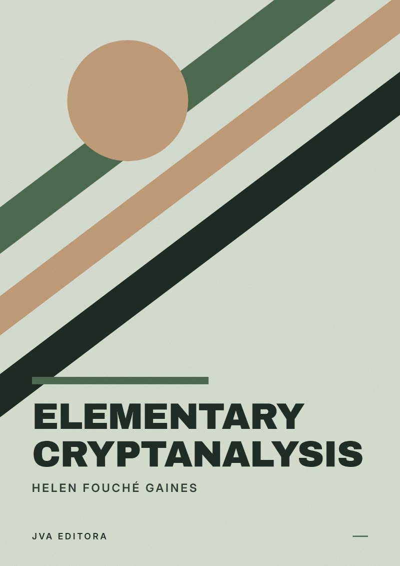 Couverture de Elementary cryptanalysis