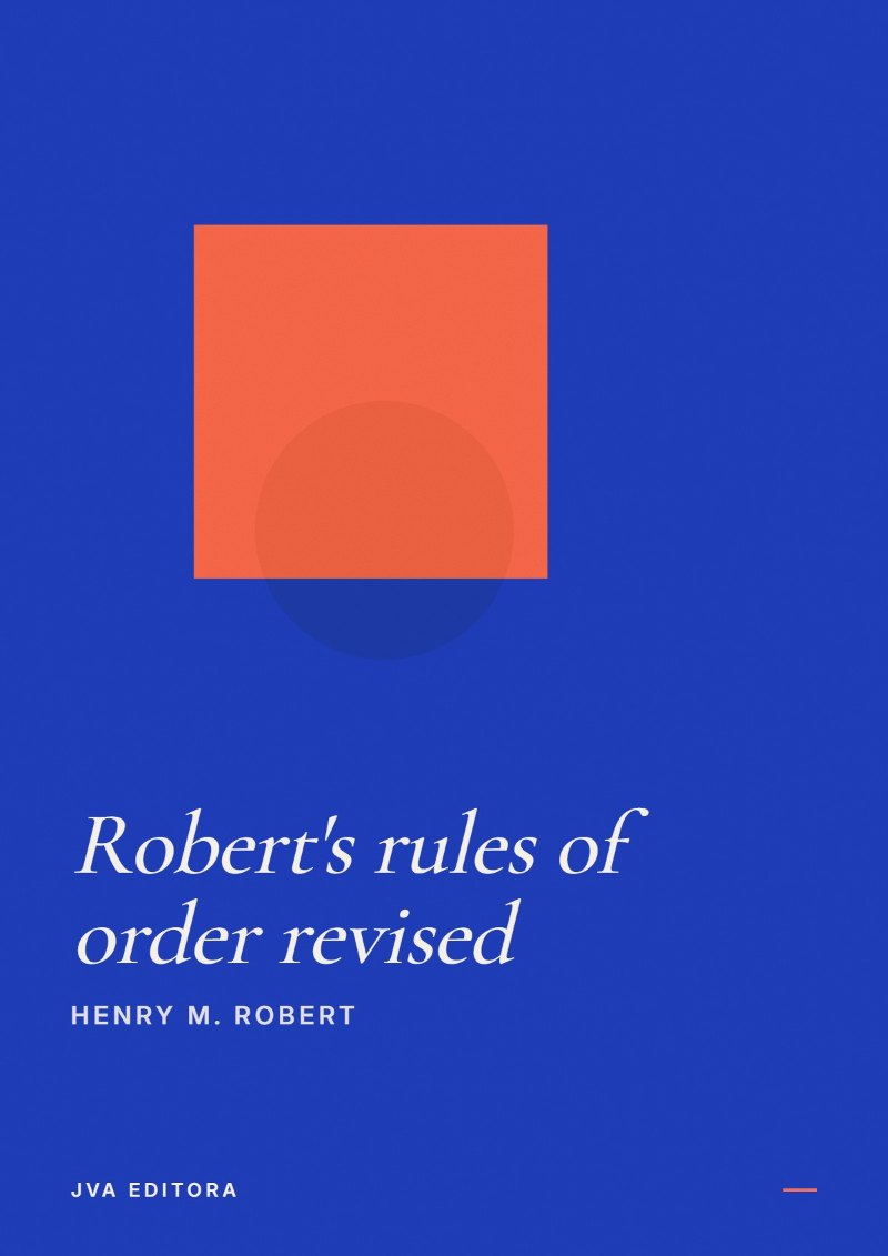 Couverture de Robert's rules of order revised