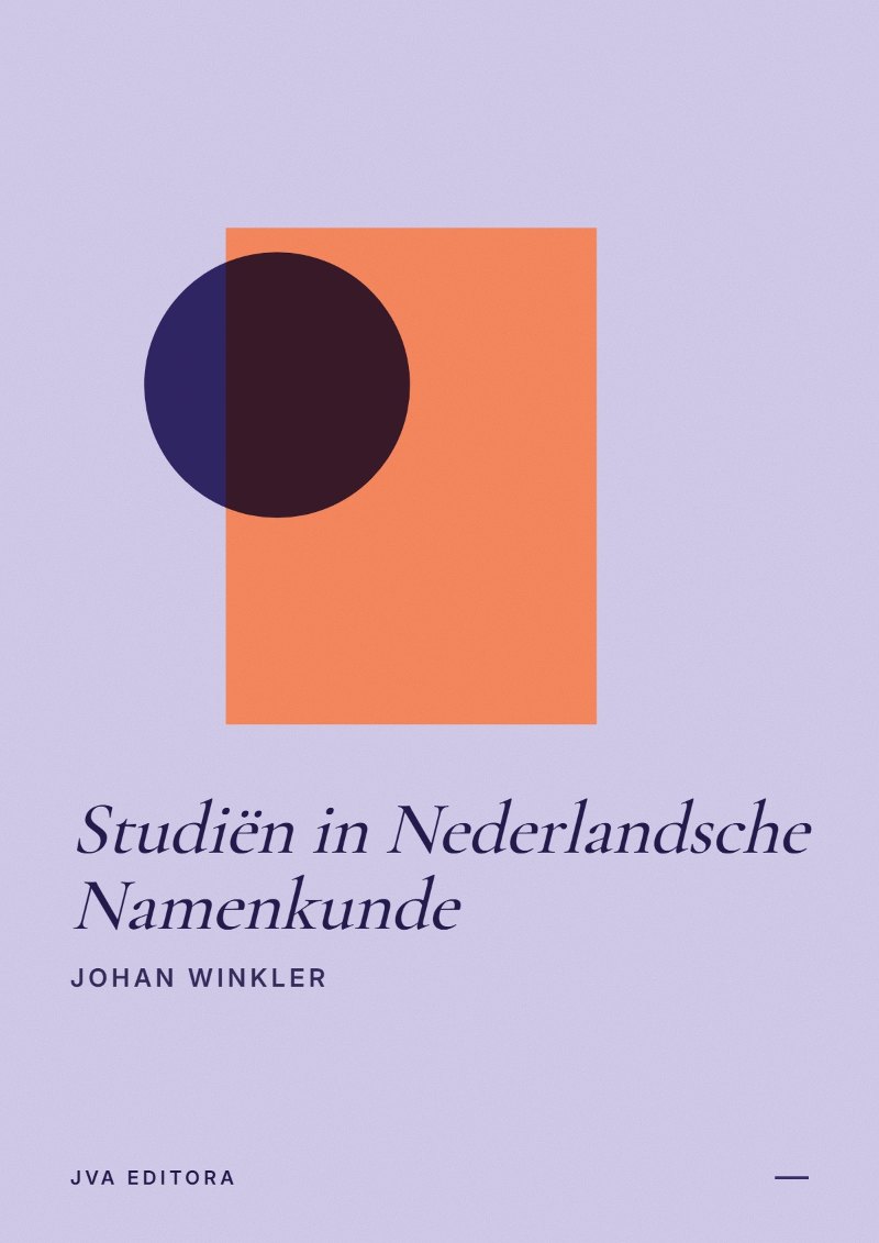 《Studiën in Nederlandsche Namenkunde》封面