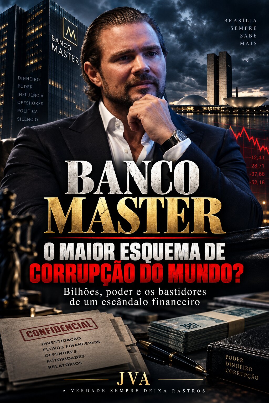 Capa de Banco Master — O maior esquema de corrupção do mundo?