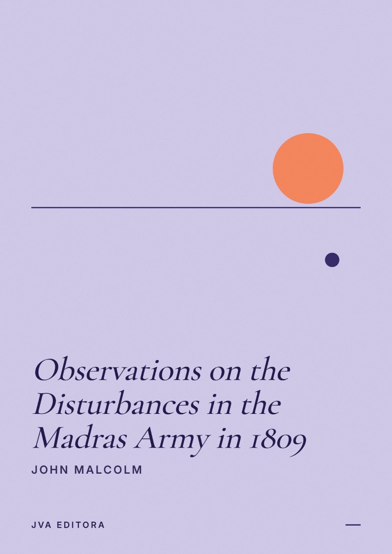 Couverture de Observations on the Disturbances in the Madras Army in 1809