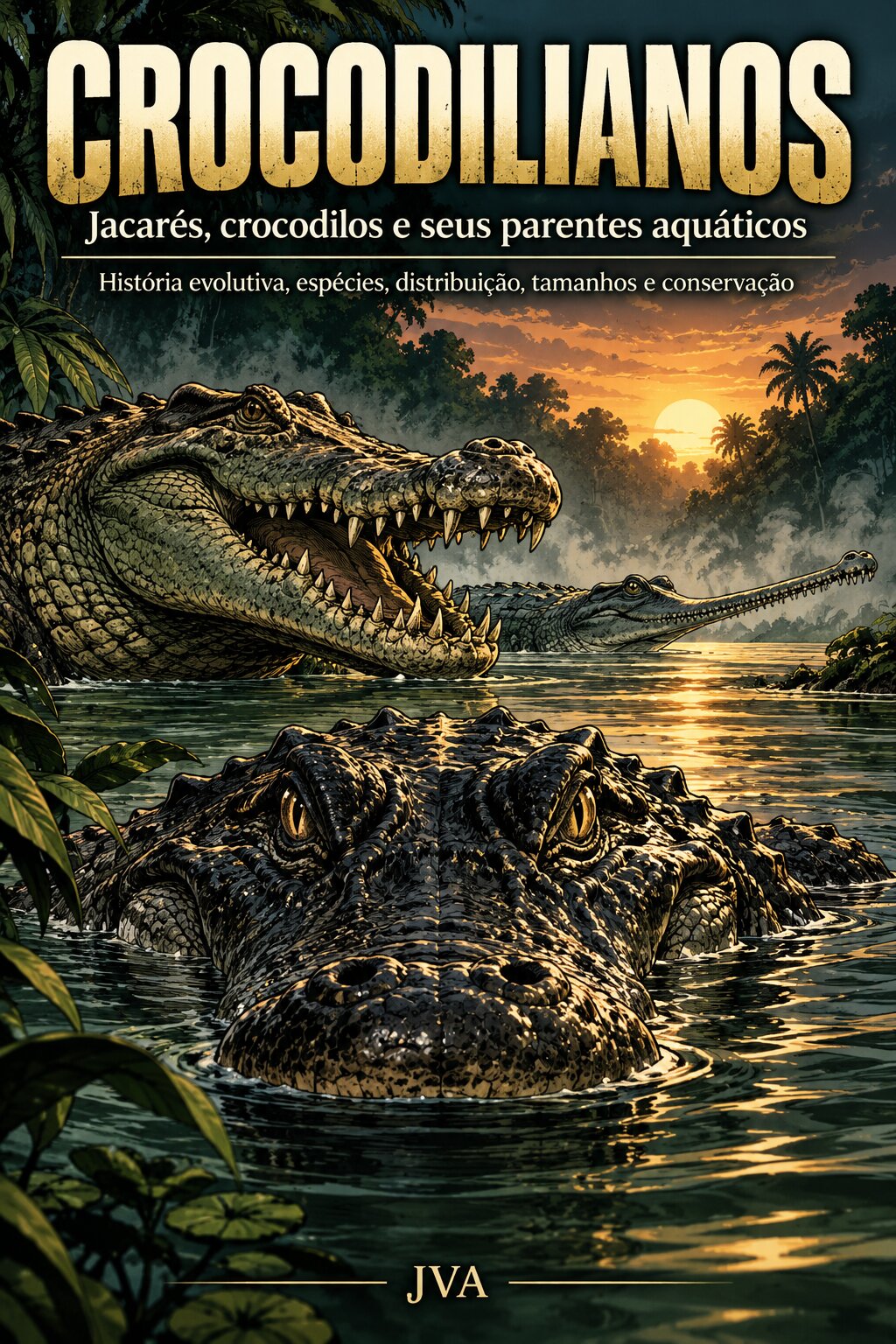 Capa de Jacarés, crocodilos e seus parentes aquáticos