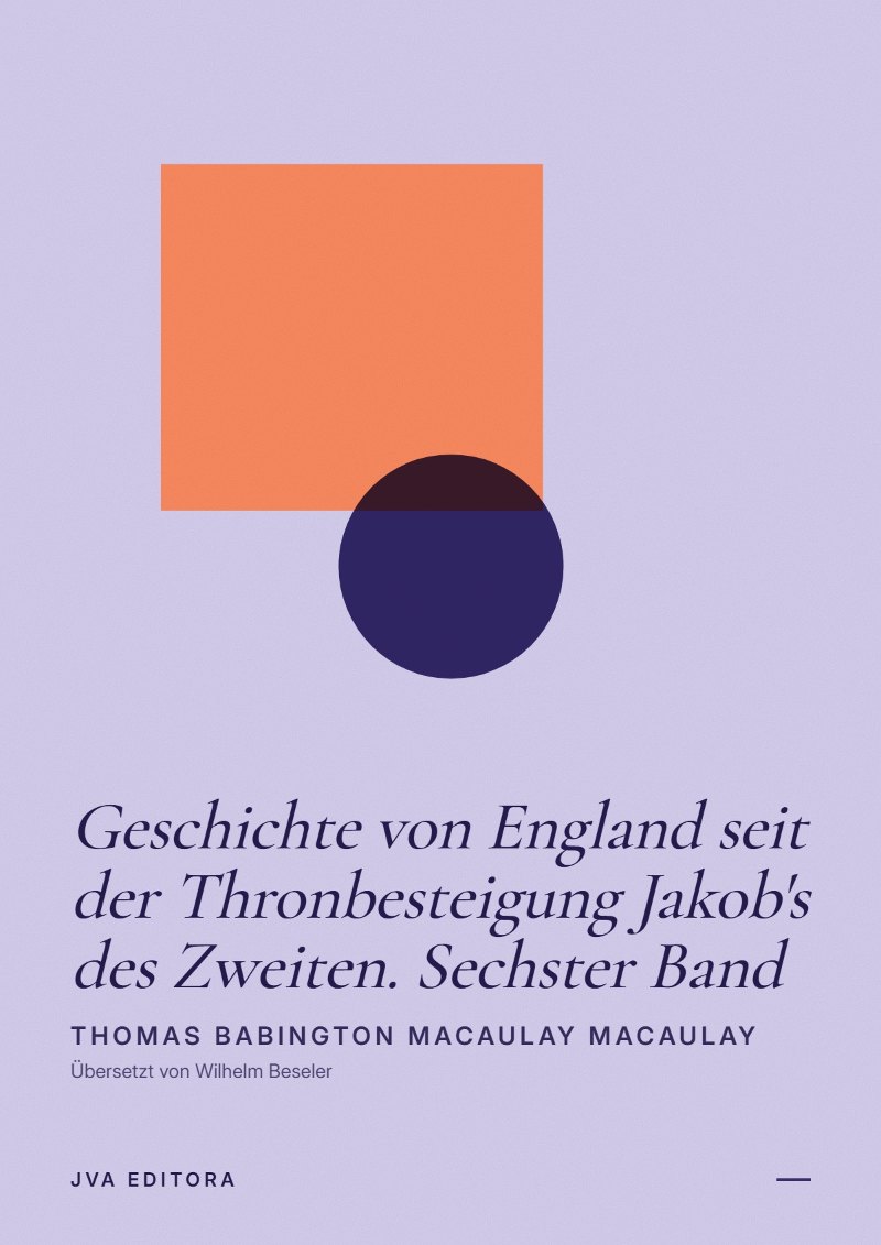 Portada de Geschichte von England seit der Thronbesteigung Jakob's des Zweiten. Sechster Band