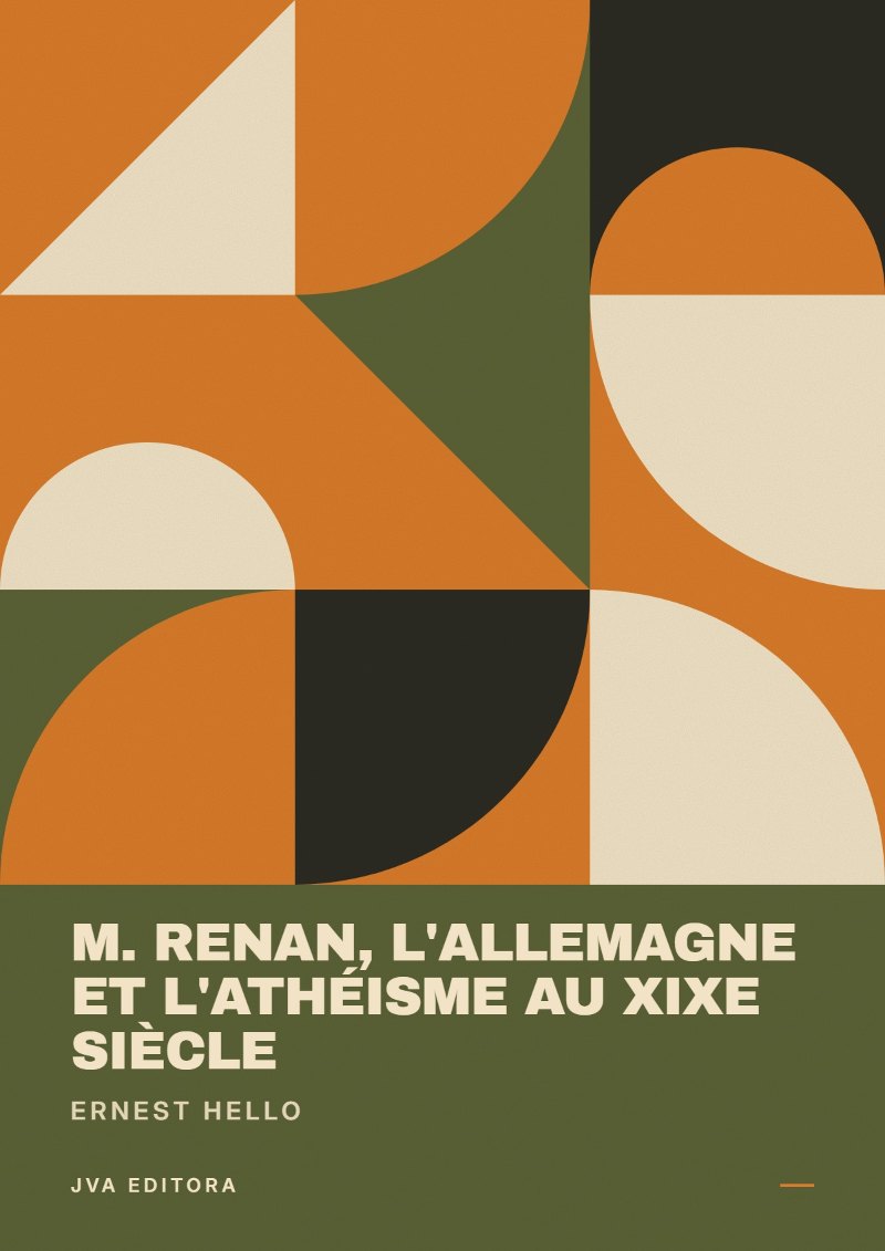 Capa de M. Renan, l'Allemagne et l'athéisme au XIXe siècle