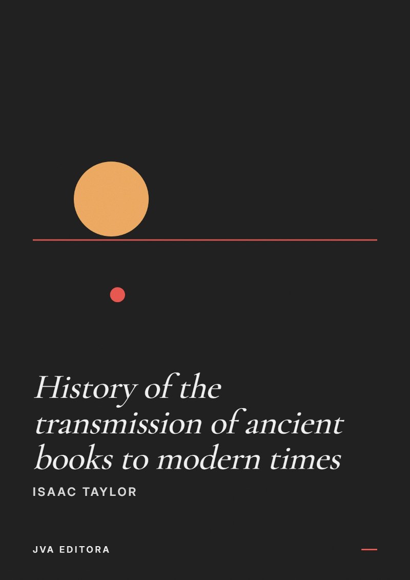Portada de History of the transmission of ancient books to modern times