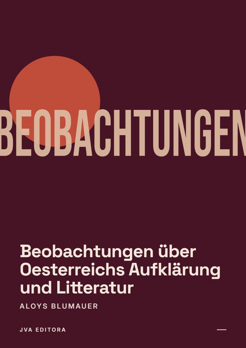 Εξώφυλλο του Beobachtungen über Oesterreichs Aufklärung und Litteratur