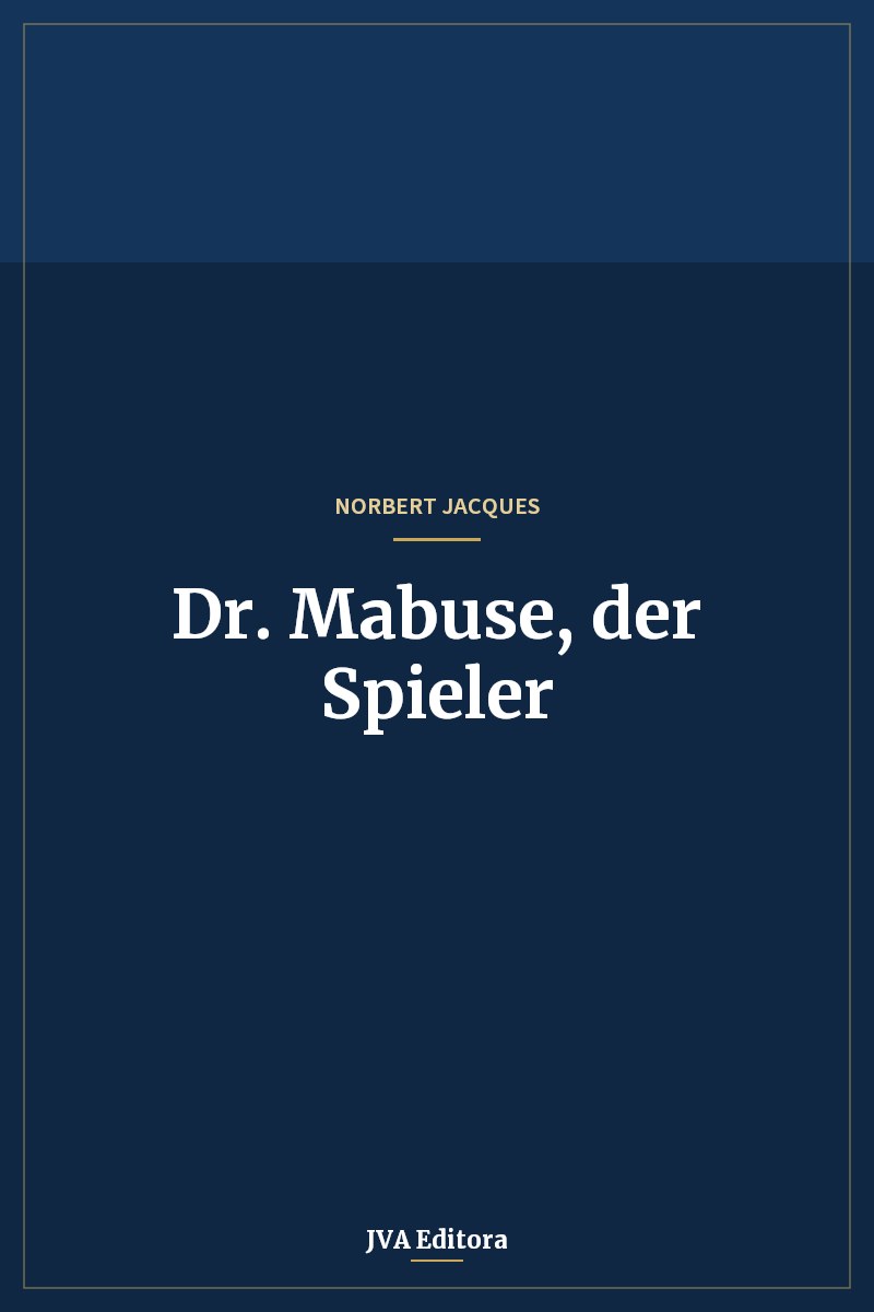 Portada de Dr. Mabuse, der Spieler